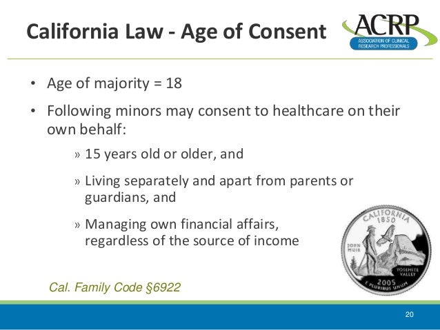 Legal Age Dating California